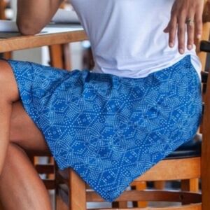 RipSkirt Hawaii Women's XS Boho Denim Print Travel/Summer 18"‎ Skirt/Coverup